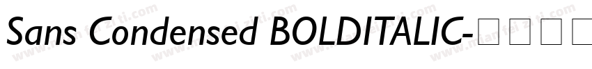 Sans Condensed BOLDITALIC字体转换